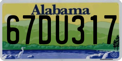 AL license plate 67DU317