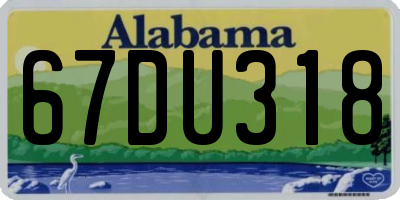 AL license plate 67DU318