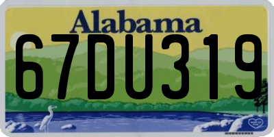 AL license plate 67DU319