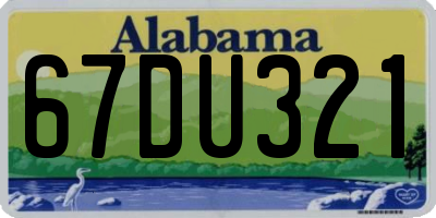 AL license plate 67DU321