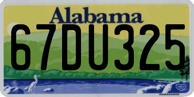 AL license plate 67DU325