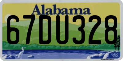 AL license plate 67DU328