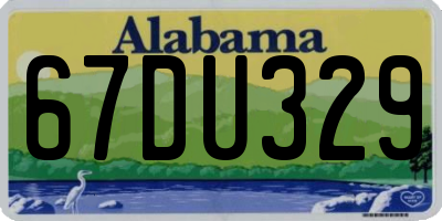 AL license plate 67DU329