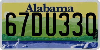 AL license plate 67DU330