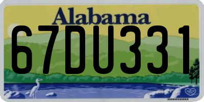 AL license plate 67DU331