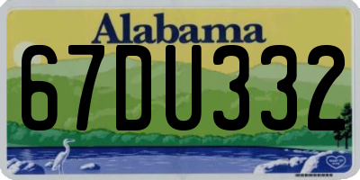 AL license plate 67DU332