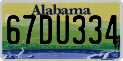 AL license plate 67DU334