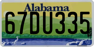 AL license plate 67DU335