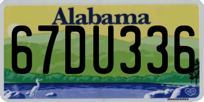 AL license plate 67DU336