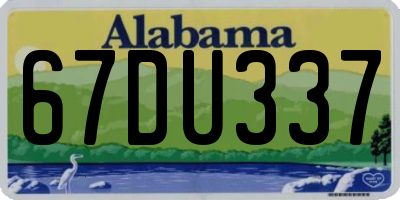 AL license plate 67DU337