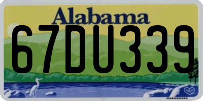 AL license plate 67DU339