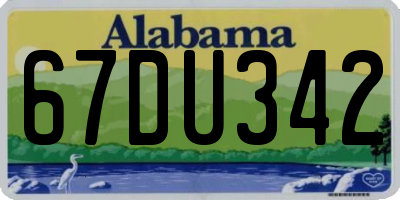 AL license plate 67DU342