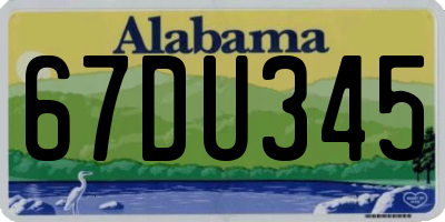 AL license plate 67DU345