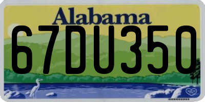 AL license plate 67DU350