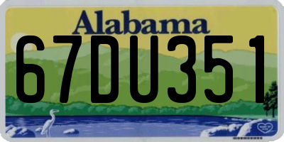 AL license plate 67DU351