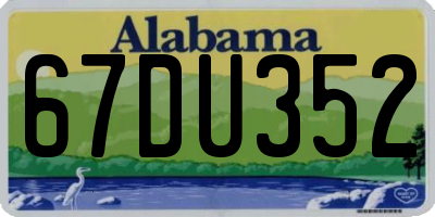 AL license plate 67DU352