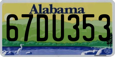 AL license plate 67DU353