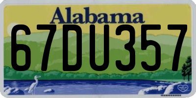 AL license plate 67DU357