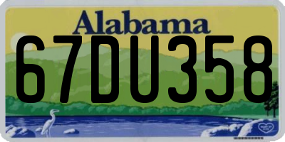 AL license plate 67DU358