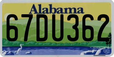 AL license plate 67DU362