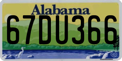 AL license plate 67DU366