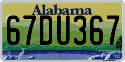 AL license plate 67DU367