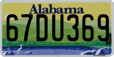 AL license plate 67DU369