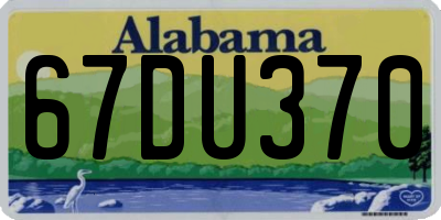 AL license plate 67DU370