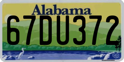 AL license plate 67DU372