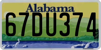 AL license plate 67DU374