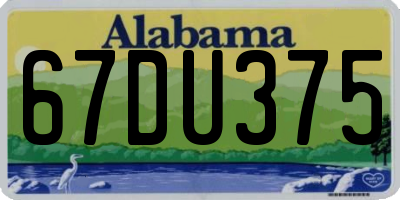 AL license plate 67DU375