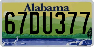 AL license plate 67DU377