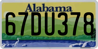 AL license plate 67DU378