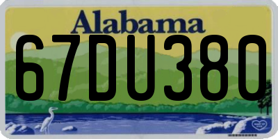 AL license plate 67DU380