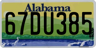 AL license plate 67DU385