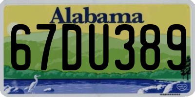 AL license plate 67DU389