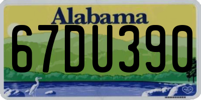 AL license plate 67DU390