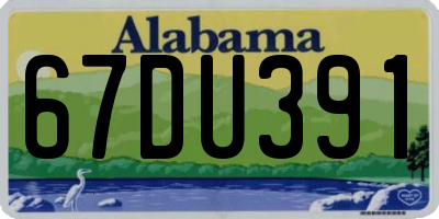 AL license plate 67DU391