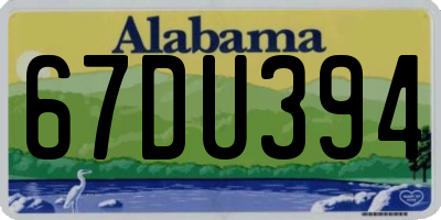 AL license plate 67DU394