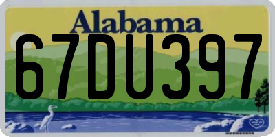 AL license plate 67DU397