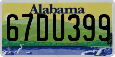 AL license plate 67DU399