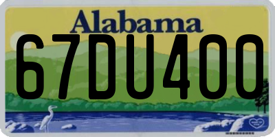 AL license plate 67DU400