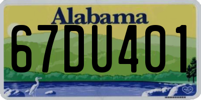 AL license plate 67DU401