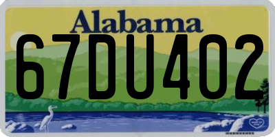 AL license plate 67DU402