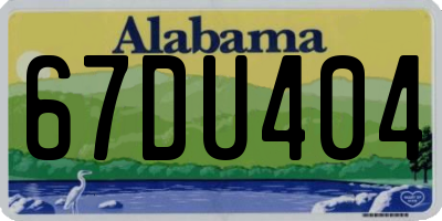 AL license plate 67DU404