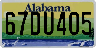 AL license plate 67DU405