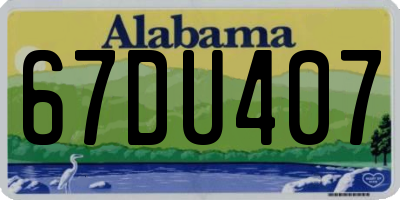 AL license plate 67DU407