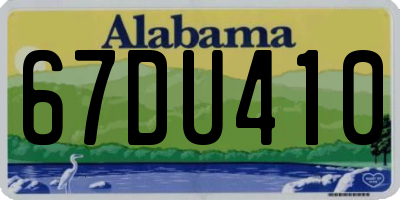 AL license plate 67DU410