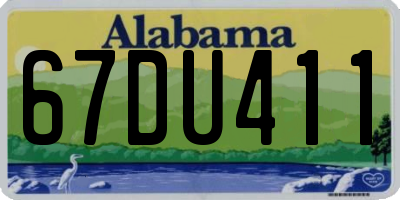 AL license plate 67DU411