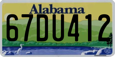 AL license plate 67DU412